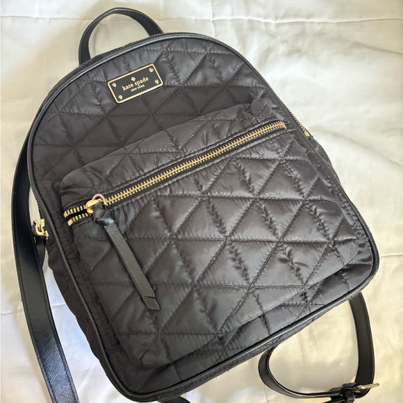 Kate Spade Quilted Black Backpack - Picture 1 of 2